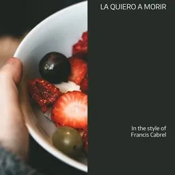 Karaokekappaleen La Quiero A Morir - Francis Cabrel kansikuva