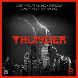 Cover art for Thunder (Gabry Ponte Festival Mix) - Gabry Ponte,LUM!X,Prezioso karaoke version
