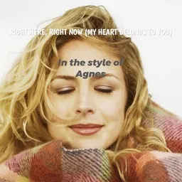 Cover art for Right Here, Right Now (My Heart Belongs to You) - Agnes karaoke version