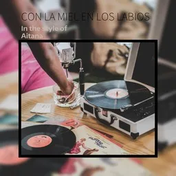 Karaokekappaleen Con la miel en los labios - Aitana kansikuva