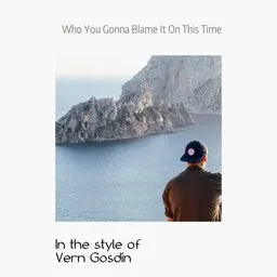 Cover art for Who You Gonna Blame It On This Time - Vern Gosdin karaoke version
