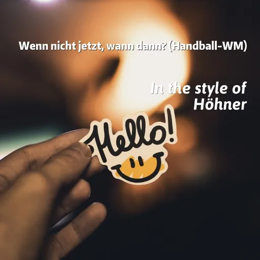 Karaoke Wenn nicht jetzt, wann dann? (Handball-WM) by Höhner — sing along with lyrics on Singa