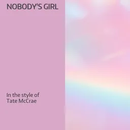 Karaokekappaleen Nobody's Girl - Tate McRae kansikuva