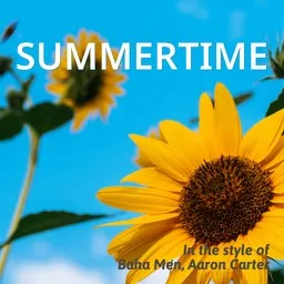 Omslagsbild för Summertime - Aaron Carter,Baha Men karaokeversion