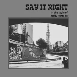 Cover art for Say It Right - Nelly Furtado karaoke version