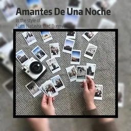Karaokekappaleen Amantes De Una Noche - Bad Bunny,Natti Natasha kansikuva