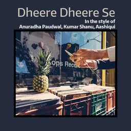 Omslagsbild för Dheere Dheere Se - Aashiqui,Anuradha Paudwal,Kumar Shanu karaokeversion