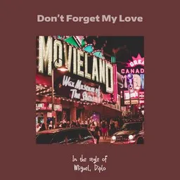 Titelbild für Don’t Forget My Love - Diplo,Miguel Karaoke-Version