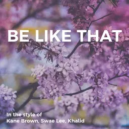 Cover art for Be Like That - Kane Brown,Khalid,Swae Lee karaoke version