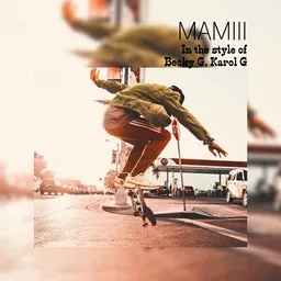 Cover art for Mamiii - Becky G,Karol G karaoke version