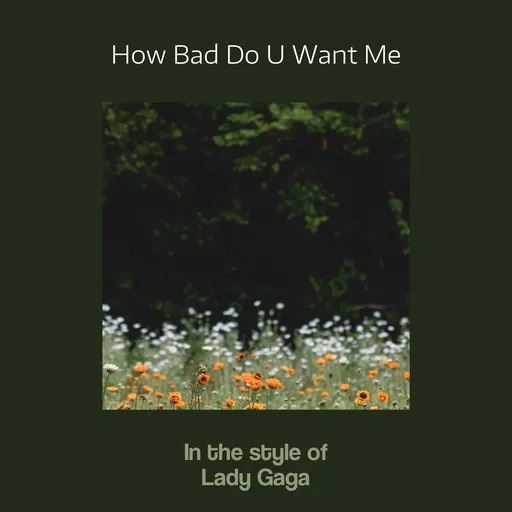 Karaoke How Bad Do U Want Me by Lady Gaga — sing along with lyrics on Singa