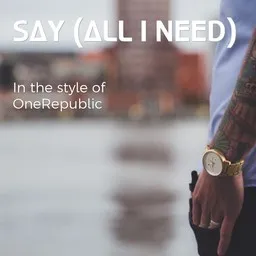 Cover art for Say (all I Need) - OneRepublic karaoke version
