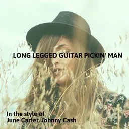 Titelbild für Long Legged Guitar Pickin' Man - Johnny Cash,June Carter Karaoke-Version