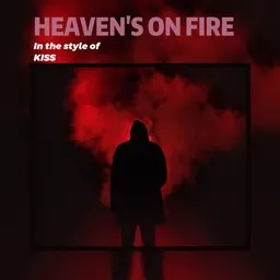 Karaokekappaleen Heaven's On Fire - KISS kansikuva