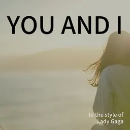 Cover art for You and I - Lady Gaga karaoke version