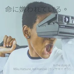 Omslagsbild för 命に嫌われている。 - Iori Kanzaki (カンザキイオリ),Miku Hatsune karaokeversion