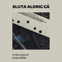 Karaokekappaleen Sluta aldrig gå - Sonja Aldén kansikuva