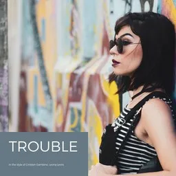 Karaokekappaleen Trouble - Childish Gambino,Leona Lewis kansikuva