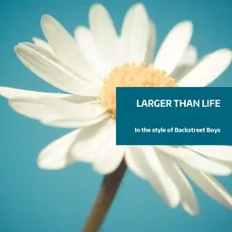 Cover art for Larger than Life - Backstreet Boys karaoke version