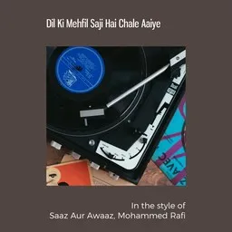 Karaokekappaleen Dil Ki Mehfil Saji Hai Chale Aaiye - Mohammed Rafi,Saaz Aur Awaaz kansikuva